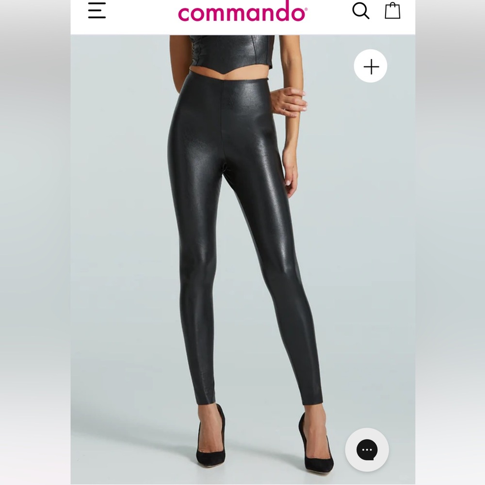 Commando faux leather leggings. Size medium
